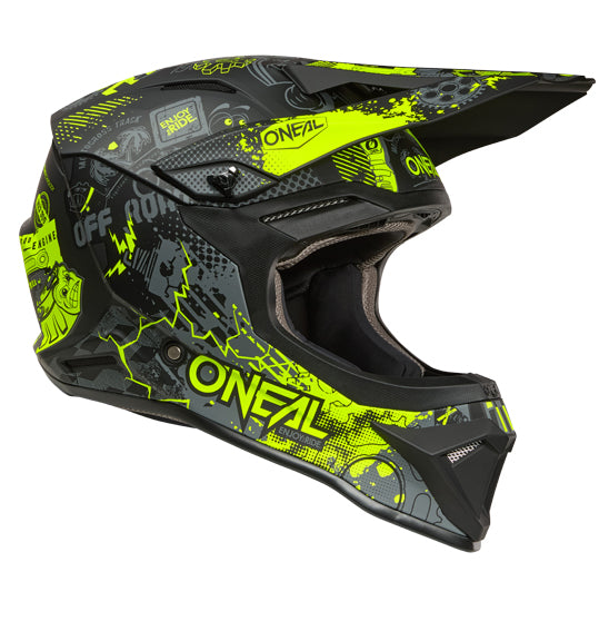 O'Neal 2026 Youth 1SRS VIBRANT Helmet - Black/Neon Yellow