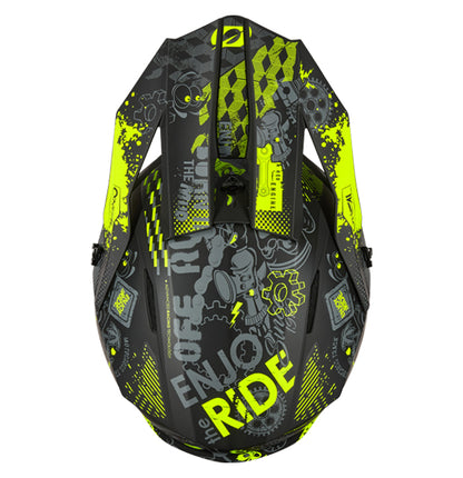 O'Neal 2026 Youth 1SRS VIBRANT Helmet - Black/Neon Yellow