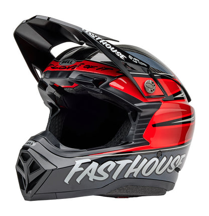 Bell MOTO-10 SPHERICAL Fasthouse DITD 25 Gloss Grey/Red