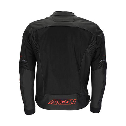 ARGON Fusion II Leather Jacket - Black Red