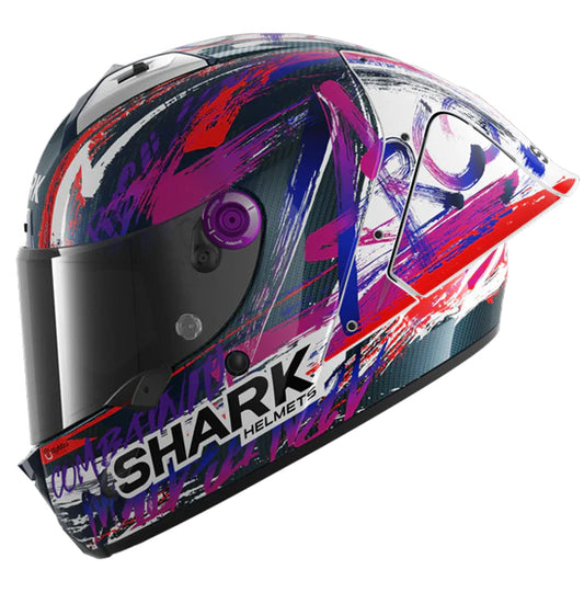 Shark AERON GP FIM RACING #1 Replica Zarco Signature - Blu/Wht/Vio